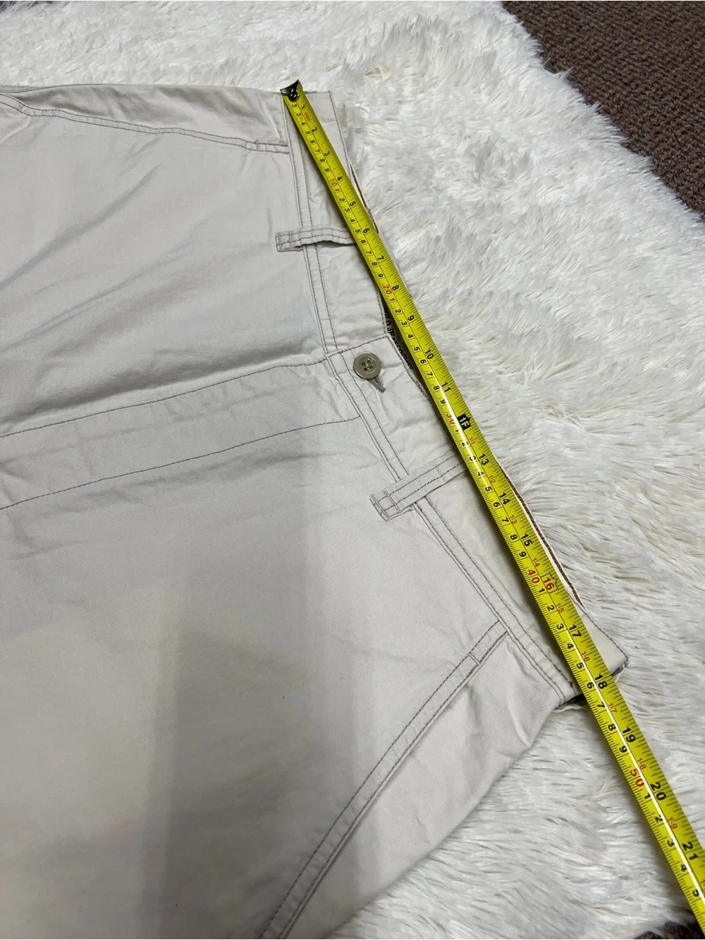 NWT Vintage Polo by Ralph Lauren Light Khaki Cargo Shorts NOS Snap Sewn Pockets